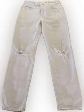 Pilcro White High-Rise Straight Jeans